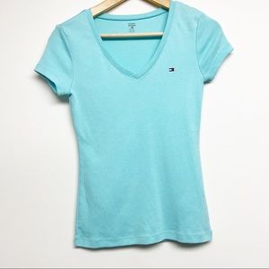 Tommy Hilfiger Aqua Short Sleeve TShirt Small